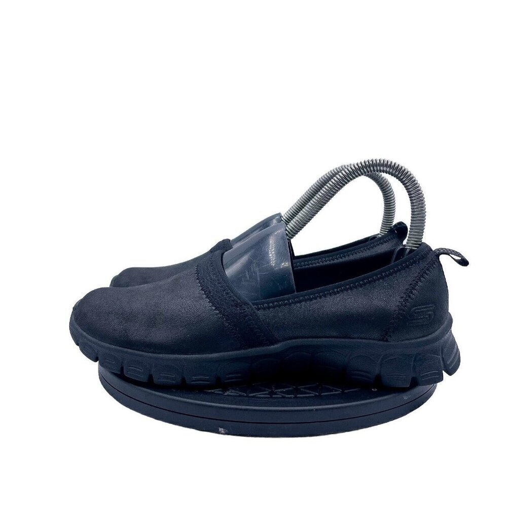 Skechers Shoes Womens 6.5 Loafer Sneakers Comfort 23435 Black Fabric Slip On